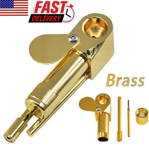 Brass smoking pipe with - brass,
