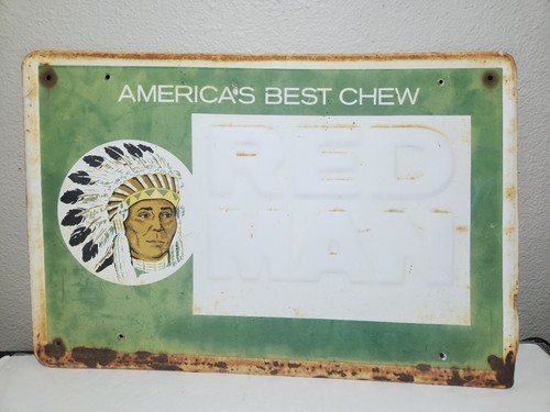 1970s 1980s red man chewing - red,